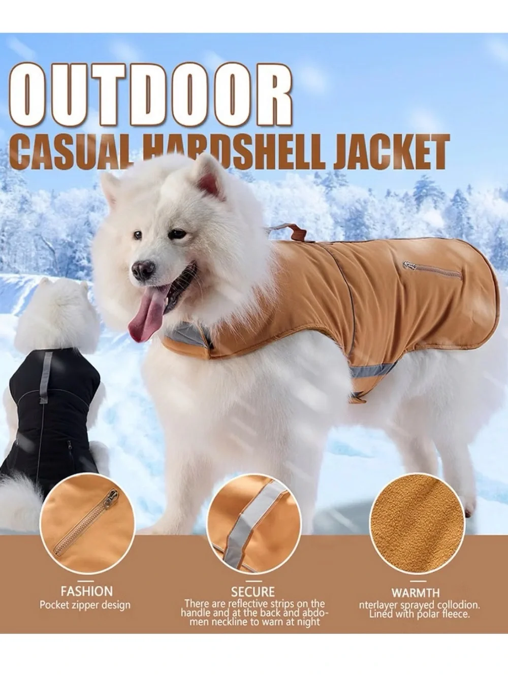 Dog Jacket - Tan